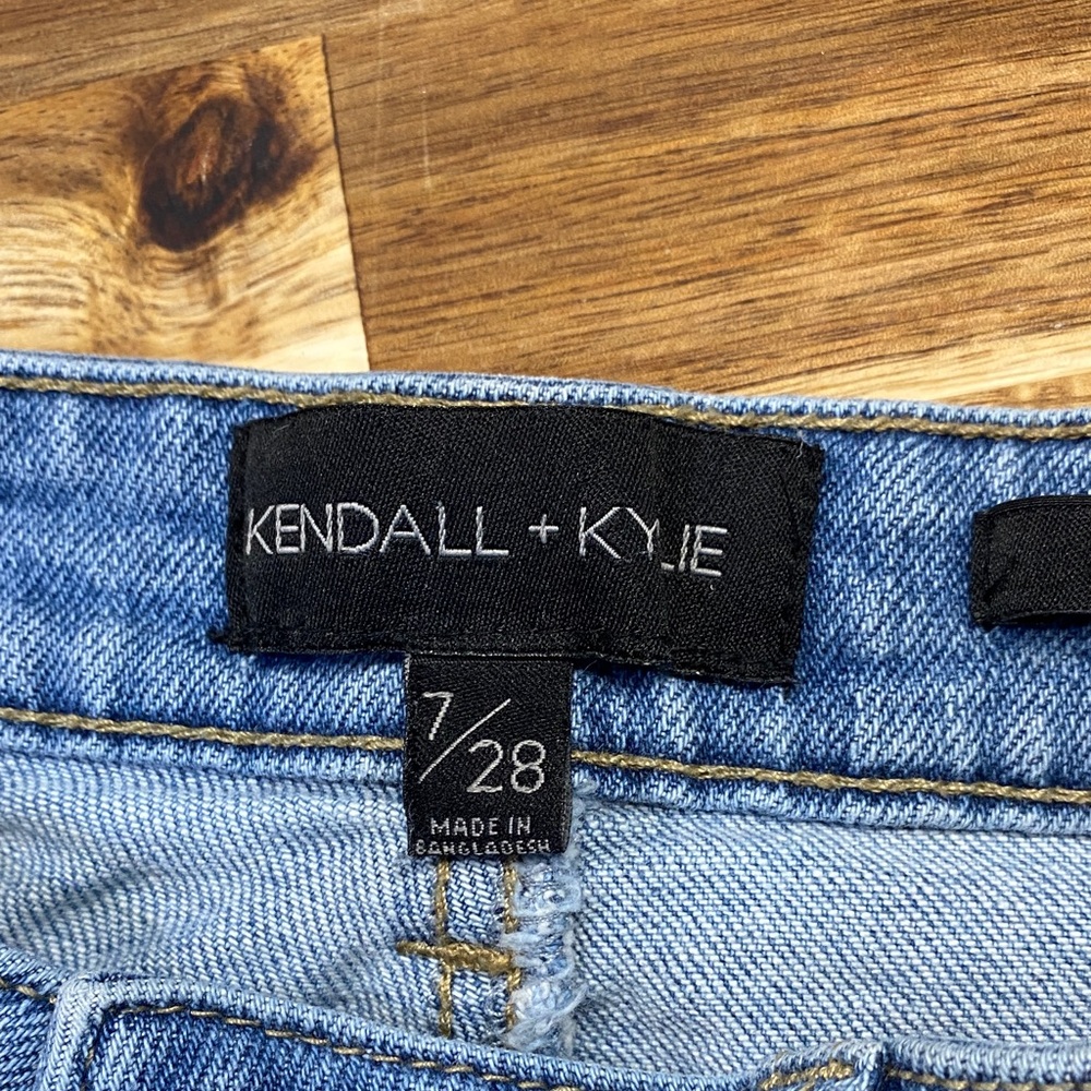 Kendall & Kylie Blue Distressed Jean Shorts - Picture 3 of 6